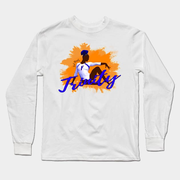 Trinity Thomas Silhouette Art Long Sleeve T-Shirt by Art Nastix Designs